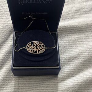 Silver and Gold Leaf Bracelet